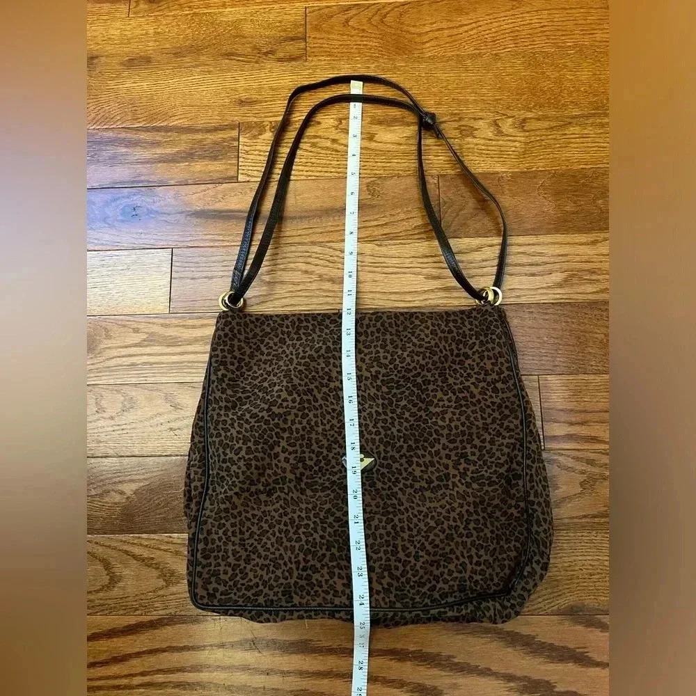 Vintage 80s- BOTTEGA VENETA Leopard Shoulder Bag Made In Italy - Picture 15 of 16